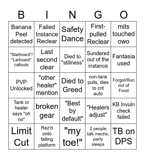 Greed Responsibly Bingo Card