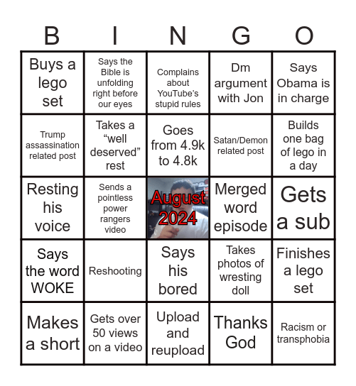 Austin Malone Bingo Card