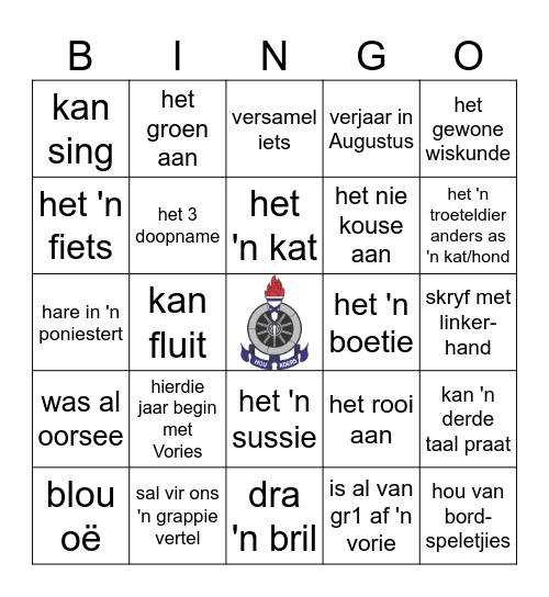 Minuut-om-te-ken Bingo Card