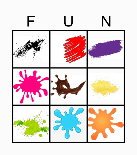 Colour Bingo Card