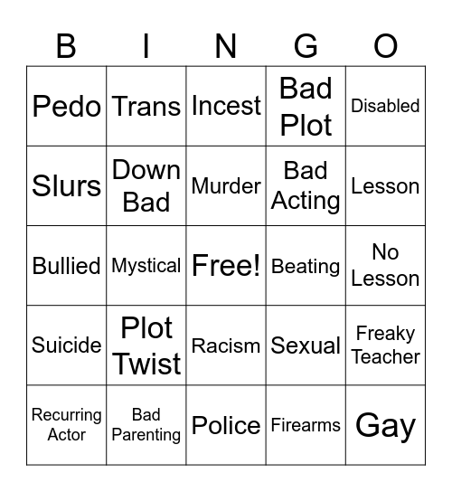 Tomorrows Teachings Bingo Card