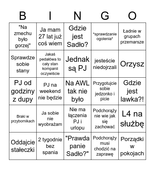 11 Kompania Karna Bingo Card