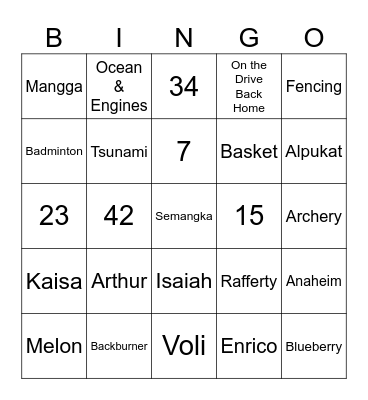 Bingo Card