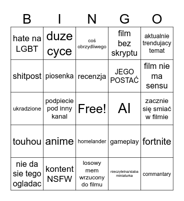 dflow bingo Card