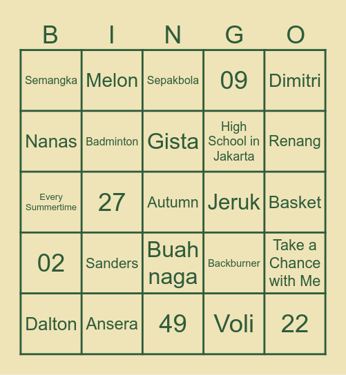 CONGRATS! Bingo Card