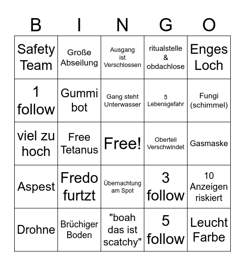 rooflessTV Bingo Card