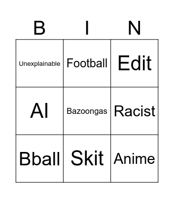 TikTok Bingo Card Bingo Card