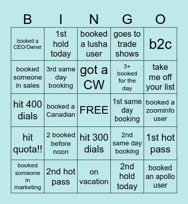 Can only mark one box at a time, no double hitting Bingo Card