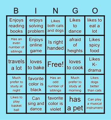 Introduce Yourself and Find Someone Who... Bingo Card