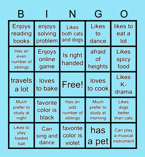 Introduce Yourself and Find Someone Who... Bingo Card
