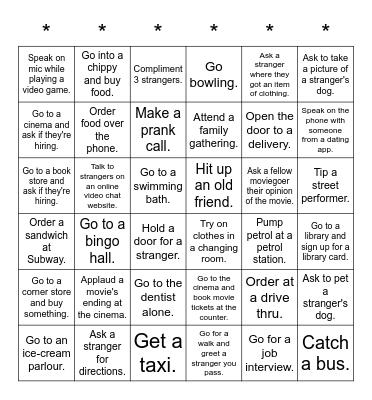 "I will not accept a life I do not deserve." Bingo Card