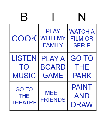 Winter holiday bingo Card