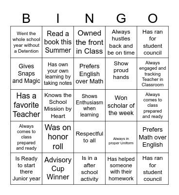 ASA Bingo Card