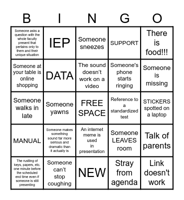 Back to School Bingo! Bingo Card