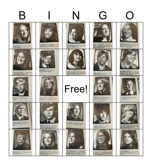 F1974 Bingo Card