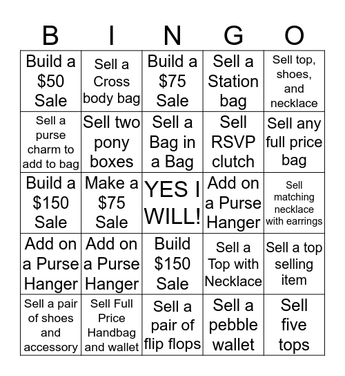 Style Specialist Bingo Card