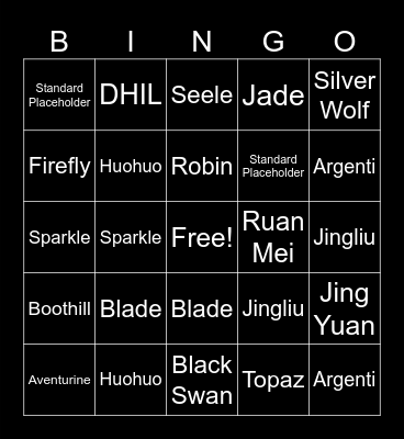 Limited 5*s Bingo Card