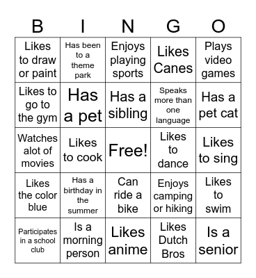 Bingo Card