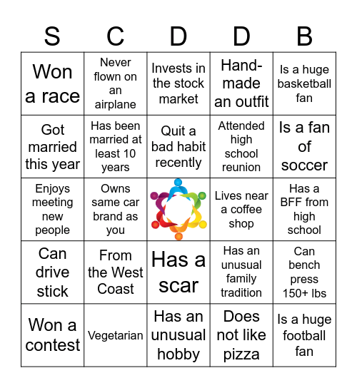 Human Bingo! Bingo Card