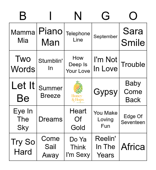 The Golden Era Bingo Card