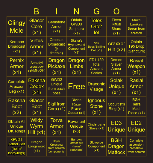 Tres Amigo's Bingo Bonanza Bingo Card