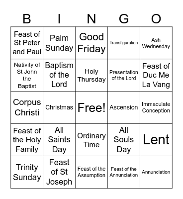 Bingo Card