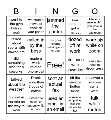 DOM Central Bingo Card