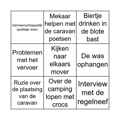 Wel zijn er bijna bingo  Bingo Card