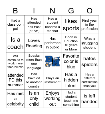 Mentor/ Mente Social Find Someone Who Bingo Card