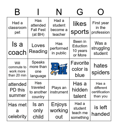 Mentor/ Mente Social Find Someone Who Bingo Card