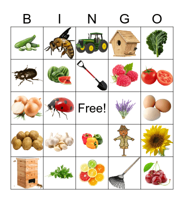 Farm Bingo Card