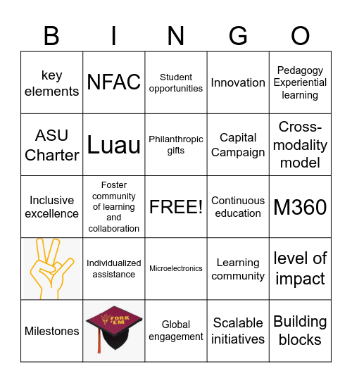 ASU Admissions Bingo Card