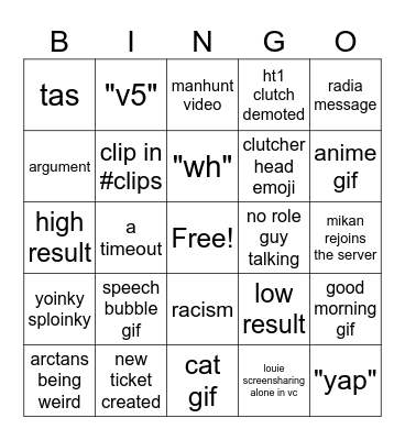 CTD BINGO V2 Bingo Card