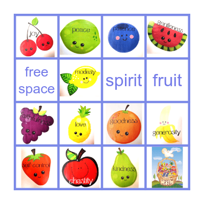 Fruit of the Spirit Bingo Card