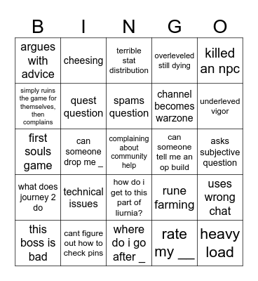 community help Bingo Card