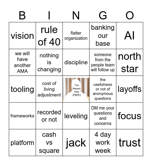 AMAs Bingo Card