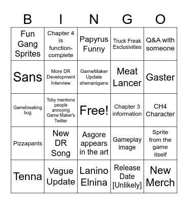 The Summer '24 Newsletter Bingo Card