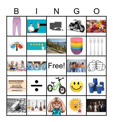 Vocabulary P Bingo Card