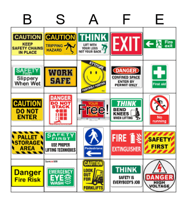 SAFETY BINGO! Bingo Card
