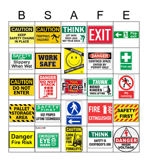 SAFETY BINGO! Bingo Card
