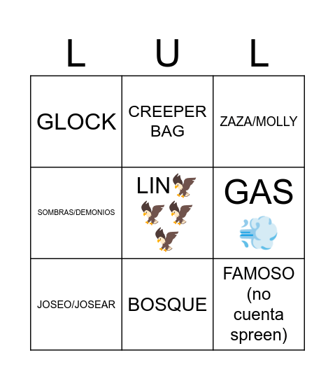 loli cansion marica Bingo Card