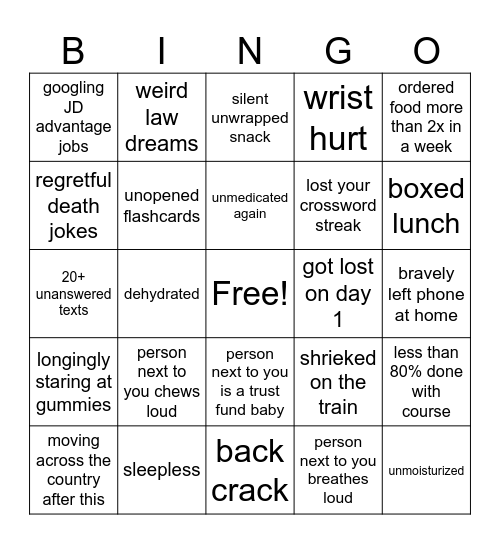 Bar Bingo...👨‍⚖️ Bingo Card