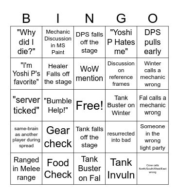 Sugar Dragon Bingo Card