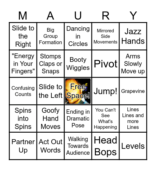 Mauryography Bingo Card