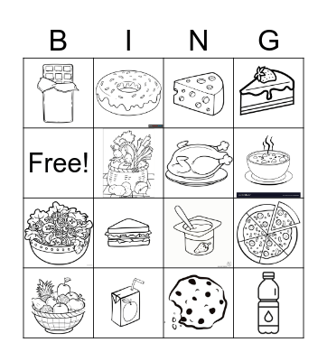 Food Bingo Card