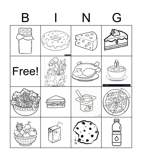 Food Bingo Card