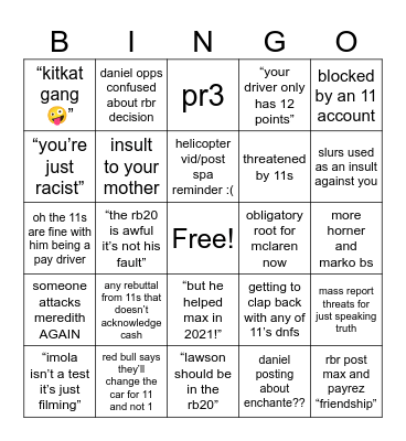 summer 24 ricnation Bingo Card