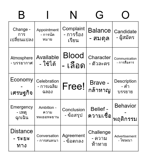 NETSAT นาเชือก Bingo Card