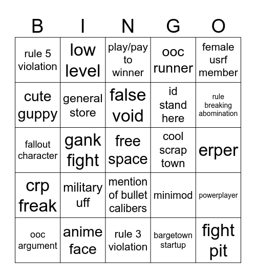 ATF 8 Bingo! Bingo Card