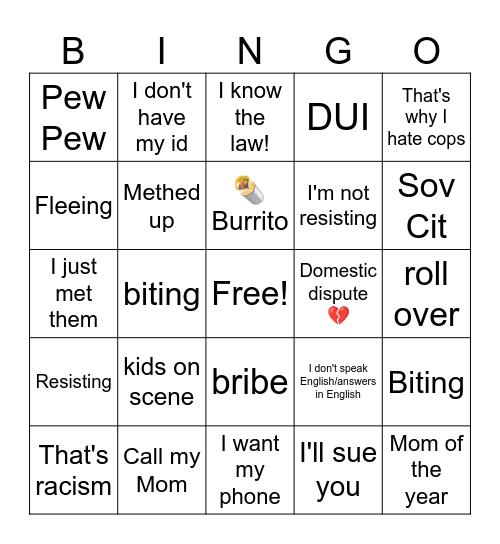 Bigen Bingo Card